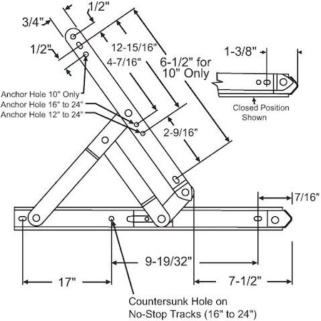Strybuc 4 Bar Hinge Assembly 28-28-3-45